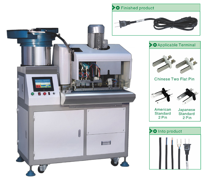 SD-1800S Two Flat Pin Plug Crimping Machine