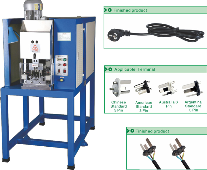 SD-3500 Three Flat Pin Plug Crimping Machine